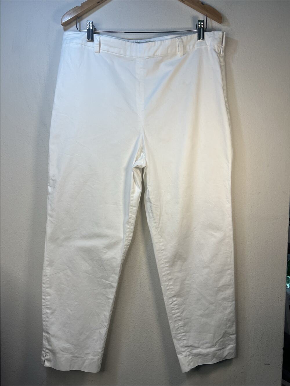 Hobbs White Trousers Women’s Stretchy Ankle Pants Size Us 12 summer vacation